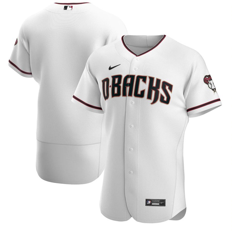 Men Arizona Diamondbacks Nike White Crimson Home Authentic Team MLB Jersey->customized mlb jersey->Custom Jersey